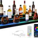 LED Lighted Liquor Bottle Display Shelf, 3 Tiers 40 Inch Bar Bottle Display Shelf with Remote and App Control for Home Bar Party Whiskey Wine Coffee Syrup Water Bottle Display
