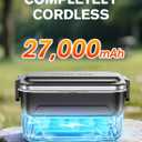 EAST OAK XL 6.3-Cup Cordless Electric Lunch Box for Adults, Heated Lunch Box for Men with Scheduled Heating, Portable Car Food Warmer with Utensils, Two-Tier Bag, Removable Divider