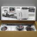 Minislak 72 Inch Ceiling Fan No Light with Remote, 8 Aluminum Blades, Industrial DC Motor Quiet Operation, 6 Speeds, Large Indoor Outdoor Ceiling Fan for Garage, Patio, Living Room (Black)