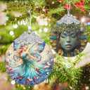 Stained Glass Hanging Decor - Fairy Christmas Ornament - Gifts for Friends, Sisters