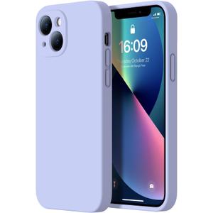 Designed for iPhone 14 Case - Upgraded Camera Protection - Soft Microfiber Lining Inside - Liquid Silicone Shockproof Protective Phone Case 6.1" for Women Girls - Lavender Purple