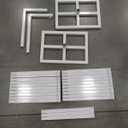 Fomcet 10FT x 10FT Backdrop Stand Heavy Duty with Base, White Portable Adjustable Pipe and Drape Backdrop Stand Kit, Square Metal Arch Party Frame for Wedding Birthday Parties Banquet Decorations