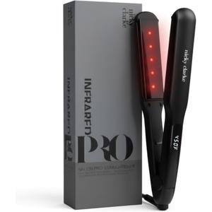 Nicky Clarke Infrared PRO Straightener, for All Hair Types - Titanium Flat Iron, 10 Foot, Hair Iron