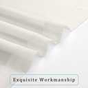 OWENIE Sheer Curtains 90 Inches Long, Elegant Sheer Curtains for Bedroom, Window Voile Sheer Curtain Panels/Drapes/Treatment for Living Room, 2Pcs, Each 42" W x 90" L, Ivory