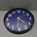 VECELO Night Light Wall Clocks Silent Clock Non-Ticking 12 Inches Clock, Glow in Dark Clock for Home Bedroom Kitchen Living Room, Blue