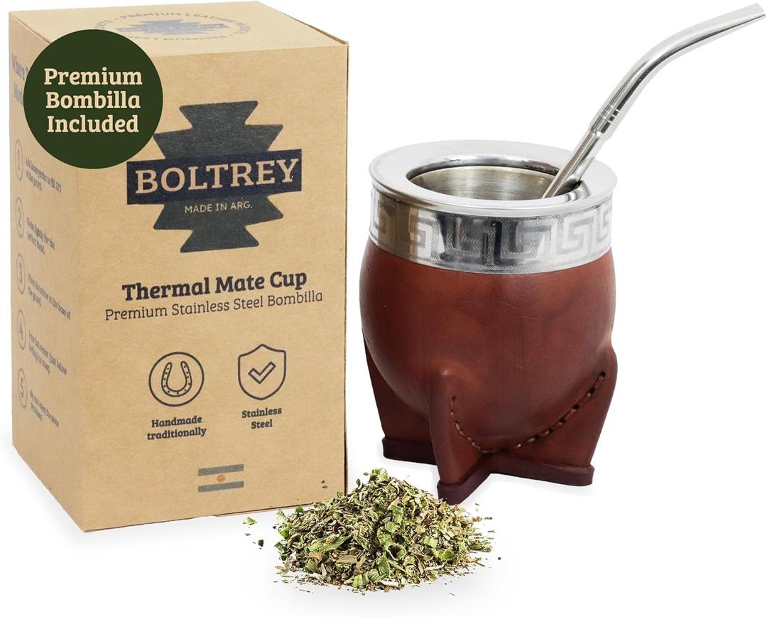 Mate Imperial  Yerba Mate Cup and Bombilla Set | Handmade Argentina Mate Gourd | Stainless Steel Mate Mug for Tea Lovers | Unique Cultural Gift (CUSCO, WINE)