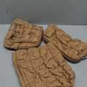 Huhumy 3 Pcs Puffy Makeup Bag Quilted Cosmetic Pouch for Women Cute Checkered Travel Toiletry Bag Puffer Makeup Organizer Purse Pouch Preppy Pencil Case with Zipper (Brown)