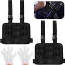 2pcs Tool Holster, Tool Belt Pouches with 1 Pair Gloves Leg Tool Pouch Oxford Cloth Multifunctional Tool Belt Bag Utility Tool Pocket Organizer for Electrician Carpenter Mechanics Craftsmen