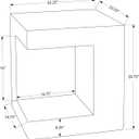 Monarch Specialties I 4130 Accent Table, 25" H, Indoor Or Outdoor, Side Table, Nightstand, End, Square, Bedroom, Living Room, Grey, Contemporary, Modern, 22.25"L x 22.25"W x 24.75"H