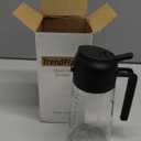 TrendPlain 16oz/470ml Glass Olive Oil Sprayer for Cooking  2 in 1 Olive Oil Dispenser Bottle for Kitchen Gadgets and Air Fryer Accessories, Salad, BBQ - Black