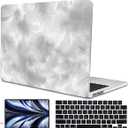 for MacBook Air 13 Inch Case 2026 2025 2024 2023 2022 Release M5 A3449 M4 A3240 M3 A3113 M2 A2681, Scratch Resistant Plastic Hard Shell Case for 2026 MacBook Air 13.6 M5, Gray Feather