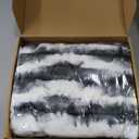 FUTEI Pack of 2 Faux Fur Plush Throw Pillow Covers 20x20 Inch Soft Tie Dye Striped Textured Farmhouse Decorative Cushion Covers Modern Home Decor for Couch Bed Living Room, Black White