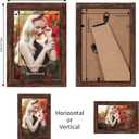 PETAFLOP Wooden Bulk 4x6 Picture Frame Set of 18, Rustic Brown Photo Frames Fits 4 by 6 for Wall or Tabletop Display