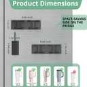 Magnetic Stanley Cup Holder for Refrigerator, Water Bottle Organizer for Stanley 40 oz with Tumbler Lid Organizer, Kitchen Pantry Organizers and Storage for Stanley Cup Accessories (BLACK)