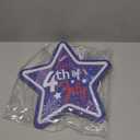 Patriotic Star Door Sign Happy 4th of July Wood Door Hanger 11 Inch Red White Blue Door Hanging Decorations USB Powered Independence Day Wreath Wall Neon Lights for Home Window Porch