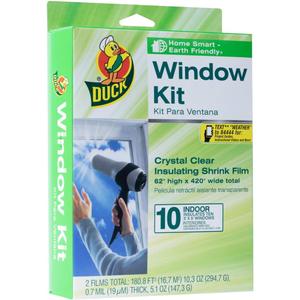 Duck Brand Indoor 10-Window Shrink Film Insulator Kit, 62-Inch x 420-Inch, 286216