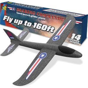 Foam Airplane Toy for Kids Easy to Throw Glider Plane - Gifts for Boys or Girls & Birthday Gift Ideas - Soft & Safe Outdoor Toy - Summer Gifting Ideas Present Ages 3 4 5 6 7 8 9 10 11 12 +