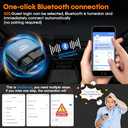 OBD2 Scanner Reader Bluetooth Wireless: Smart 1s Auto-Connect Clear Error Code Live Data Reset Diagnostic Tool for iPhone/Android Vehicle Voltage/Performance/Speed/Fuel Test AMTIFO B25