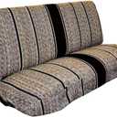 West Coast Auto Universal Baja Saddle Blanket Bench Full Size Seat Cover Fits Ford, Chevrolet, Dodge, and Full Size Pickup Trucks (Black)