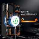 Case for iPhone 14 Pro Max,Compatible with MagSafe,Magentic Hybrid 2 Layer Durable Shockproof Protective for Woman Girl-Flower Bookshelf