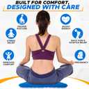 EcoNour Gel Seat Cushion for Long Sitting  Blue | Double-Layer Honeycomb Gel Cushion for Office Chair, Car & Wheelchair | Pain Relief for Tailbone, Sciatica & Back Support