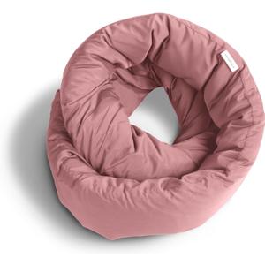 Huzi Infinity Pillow - Travel Neck Pillow - Versatile Soft 360 Support Scarf - Machine Washable - Home Travel Flight Road Trips Airplane Sleeping (Rose)