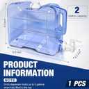Fridge Water Dispensers Bottle with Leak-proof Spigot and Convenient Handle Reusable Plastic Juice Beverage Dispenser Water Jug for Party Refrigerator Drink Juice Iced Tea Storage (1, 2 Gallon)