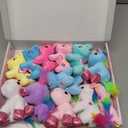 Golray 12Pcs Mini Unicorn Plush Stuffed Animals, Unicorn Party Favors Keychains for Girls Birthday, Easter Basket Stuffers, Easter Egg Fillers, Classroom Rewards Carnival Prizes Goodie Bag Stuffers
