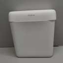 Small Bathroom Trash Can with Lid, 2.6 Gallons / 10 L Slim Plastic Garbage Bin with Pop-Up Lid, Mini Waste Basket Can Dog Proof for Kitchen, Bedroom, Office, Laundry, Toilet, Rv, White