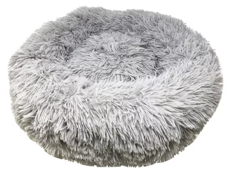 Pet Life Round Grey Pillow Dog/Cat Bed ( Medium )