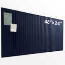 Large Cork Board for Office, 8 Pack Felt Wall Tiles with Slat Wall Paneling and Safe Removable Adhesive Tabs, Felt Bulletin Board Pin Board Cork Boards for Walls (Dark Blue)