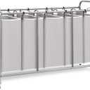 STORAGE MANIAC 5 Section Laundry Sorter, 5 Bins Rolling Separator Laundry Basket, Dirty Clothes Hamper Divider with Heavy Duty Rolling Lockable Wheels, Large Clothes Organizer Cart, Gray