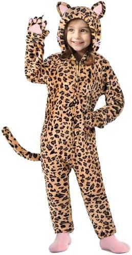 GIFTINBOX Cat Costume For Girls, Animal Costume, Black Cat Dalmatian Costume for Kids, Halloween Costumes for Kids S(5-6Y)