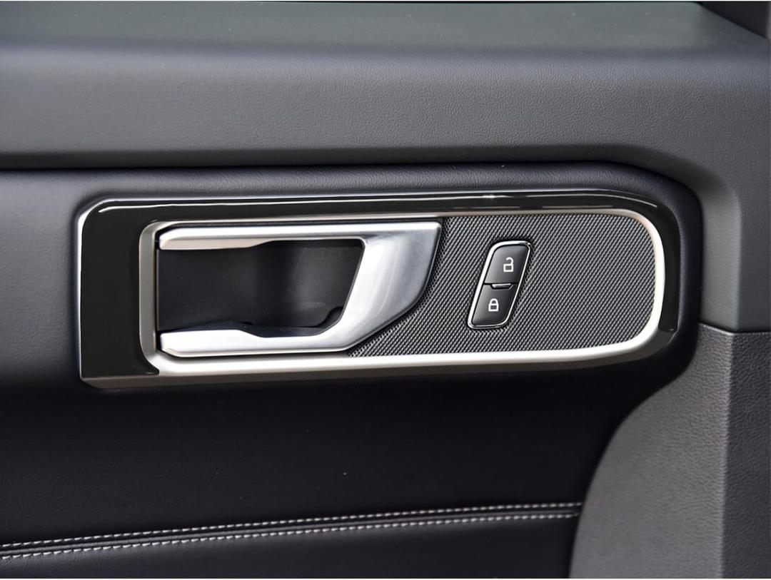 Inner Door Handle Frame Cover Trim Compatible with Ford Explorer 2020 2021 2022 2023 2024 Interior Accessories Piano Black(4Pcs)