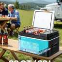 VEVOR Car Refrigerator, DC 12/24V AC100-240V Compressor Electric Cooler, -4F to 68F Car Fridge with APP Control, 23 QT Cars Freezer for RVs, Campsites, Boats, Camping, Fishing, 45W Portable Freezer, 24.53 x 14.88 x 12.80 inch