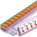 Yellow Mountain Imports Modern Mahjong Racks with Built-in Pushers - Clear - Set of 4