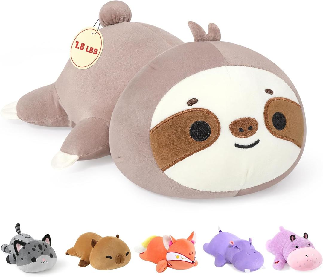 Onsoyours Original Weighted Sloth Plush, Cute 13.8"|1.8 Pound Hugging Sloth Weighted Stuffed Animal, Soft Collectible Plushies Pillow Toy Gift for Kids & Adults