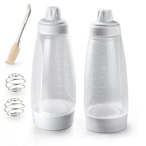 stochastic box 2 Packs of Pancake Batter Dispenser with Blender Balls, Equipped with Silicone Spatula Pancake Mixer Bottle, Kitchen Batter Squeezer Bottle Suitable for Cupcakes, Pancakes, and Muffins stochastic box 2 Packs of Pancake Batter Dispenser with Blender Balls, Equipped with Silicone Spatula Pancake Mixer Bottle, Kitchen Batter Squeezer Bottle Suitable for Cupcakes, Pancakes, and Muffins