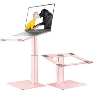 Laptop Stand for Desk, Ergonomic Aluminum Laptop Stand Adjustable Height from 7-15", Sitting and Standing Laptop Riser for 10-17" Notebook