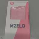 MZELQ Compatible with iPhone 16 Case Silicone Card Holder, Cute Pattern Rose Flower Floral Cover for Girls Women -Pink