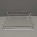 Scalloped Acrylic Tray for Makeup, 10" x 12" Organized Tray Insert Upgraded 1" Height Drawer, Large Rectangular Clear Acrylic Tray for Needlepoint Lipsticks Jewelry Customizable Photos Art Display