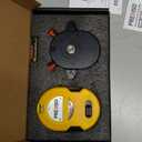 PREXISO Multi Surface Laser Level LED Light Vial, 30Ft Horizontal & Vertical Line Laser with Wall Mount Base, 2 Pins, 10 Sticker, 2 AA Batteries for Hanging Frames & Picture, Construction Wall Writing