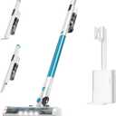Cordless Stick Vacuum Cleaner with Auto Empty System Self-Charging Base, Powerful Suction for Pet Hair on Carpet & Hardfloor, Lightweight Anti-Tangled Handheld Vacuum, HEPA Filtration, Blue