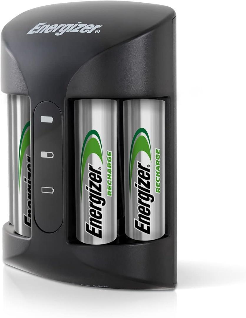 Energizer Recharge Pro Rechargeable AAA and AA Battery Charger With 4 NiMh Rechargeable AA Batteries, Provides a Full Charge in 3 Hours