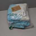 Cotton Albany Bathmat Rug Set of 2, 21x32/17x24 Inches - Aqua Turq, Anti Slip Quick Water Absorbent Wahable Bathtub Floor Mats Ideal for Bathroom, Toilet, Spa | Soft Fast Dry Luxury Bath Mat for Hotel