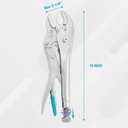 DURATECH 10-Inch Locking Pliers, Premium Cr-V Construction, Curved Jaw Locking Pliers with Wire Cutter, Fit for Clamping Twisting Welding