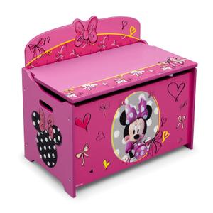 Delta Children Deluxe Toy Box, Disney Minnie Mouse (Multicolor)