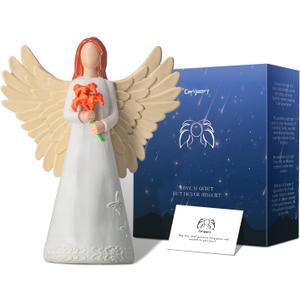 Angel Figurine Retirement Gift for Women, Best Sister Gift for Friends, 5.2'' Figure Birthday for Grandma, Mom, Coworker, Teacher, Nurse