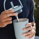BrMate Resa 25oz 100% Leakproof Travel Tumbler w/Handle & Straw | Flexible SoftSip Straw | Silicone Sleeve for Durability | Stainless Steel | Cup Holder & Travel Friendly Water Bottle (Star Burst)