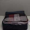 L'AGRATY Weighted Blanket - 48"x72" 15lbs Cooling Breathable Heavy Blanket Microfiber Material with Glass Beads for Adult All-Season Summer Fall Winter Soft Thick Comfort (17-red and Black Checkered Pattern)